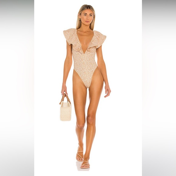 Tularosa Other - Tularosa Giamina One Piece in Orange Leopard